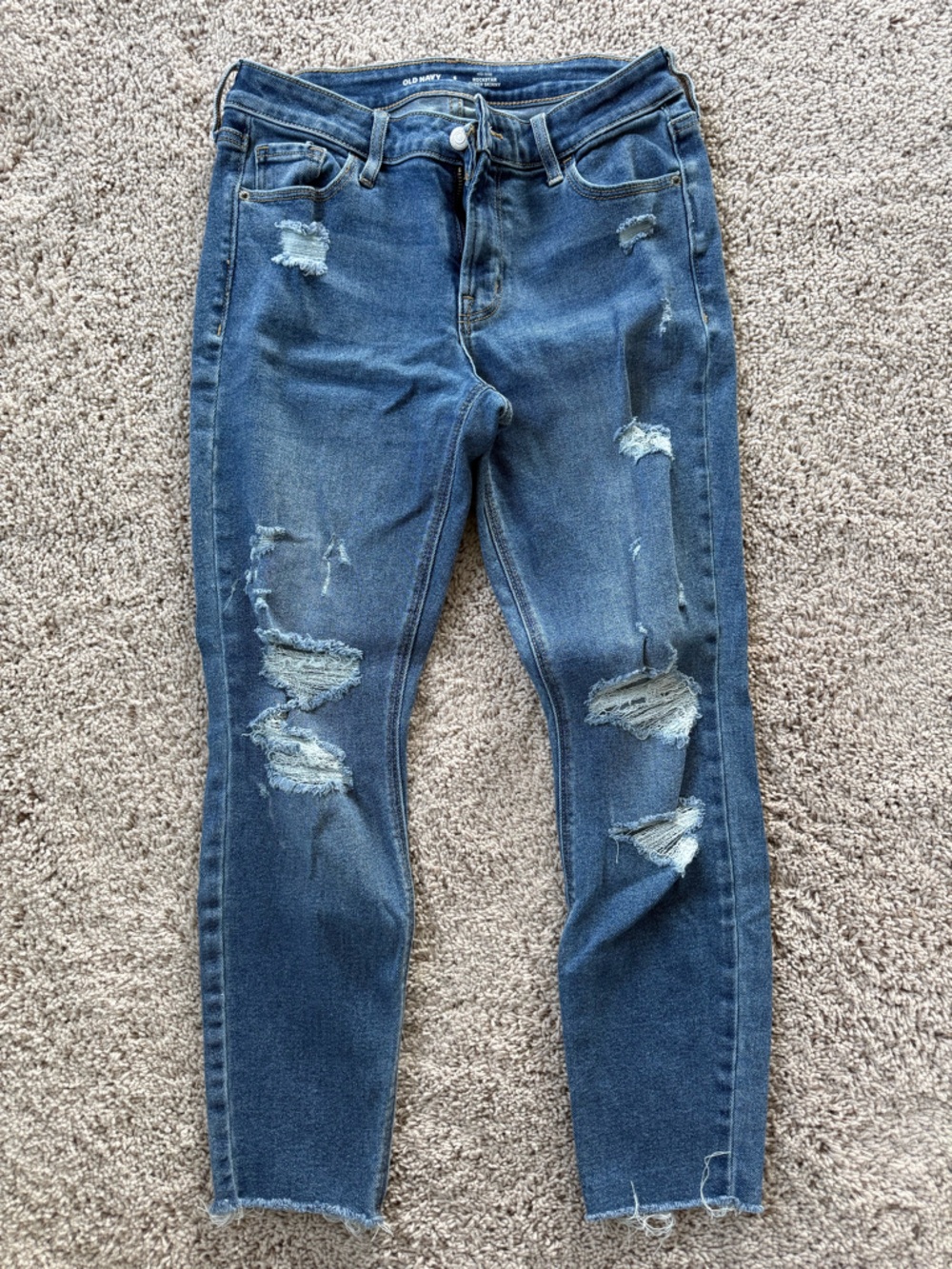 Jeans Old Navy Rockstar mid rise semi destroyed